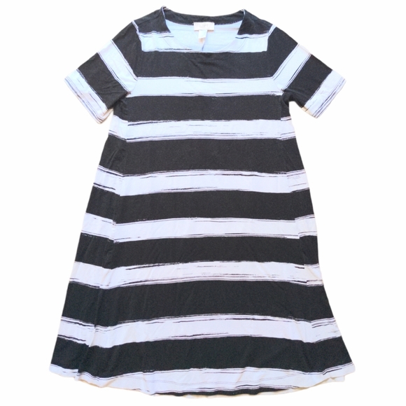 Loft Outlet Black & White Striped Dress Size Small - Picture 1 of 5